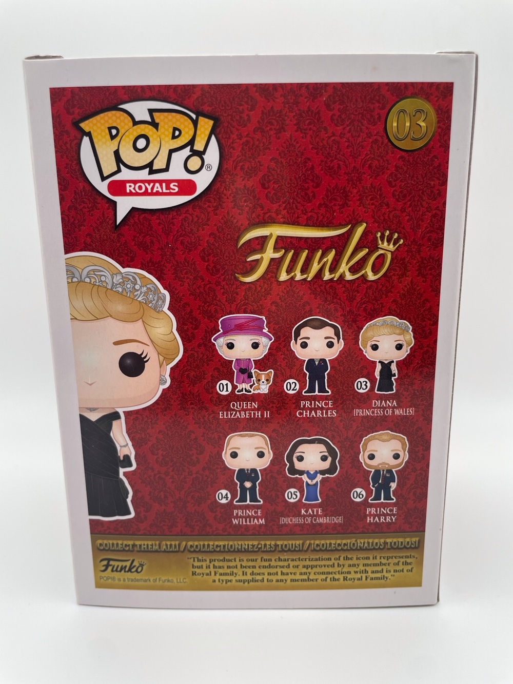 Funko Pop Royals Diana Princess of Wales Black Dress - Picture 5 of 8